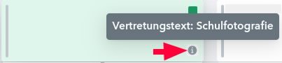Darstellung der Termine der Schulfotografie im Stundenplan von WebUntis