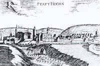 Stich von G.M. Vischer aus dem Jahr 1672, der die Stadt Horn zeigt.