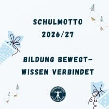 Bildung bewegt - Wissen verbindet. Das Schulmotto des BG Horn für das Schuljahr 2026/27.